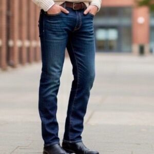 AG Adriano Goldschmied Jeans Mens 36 х 32 Blue Slim Straight Leg